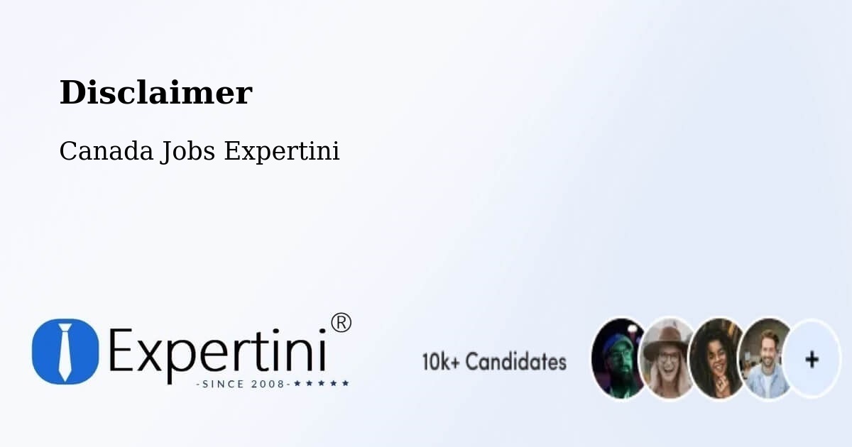 Disclaimer – Alberton - Canada Jobs Expertini